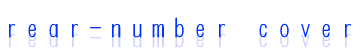 rear-number cover
